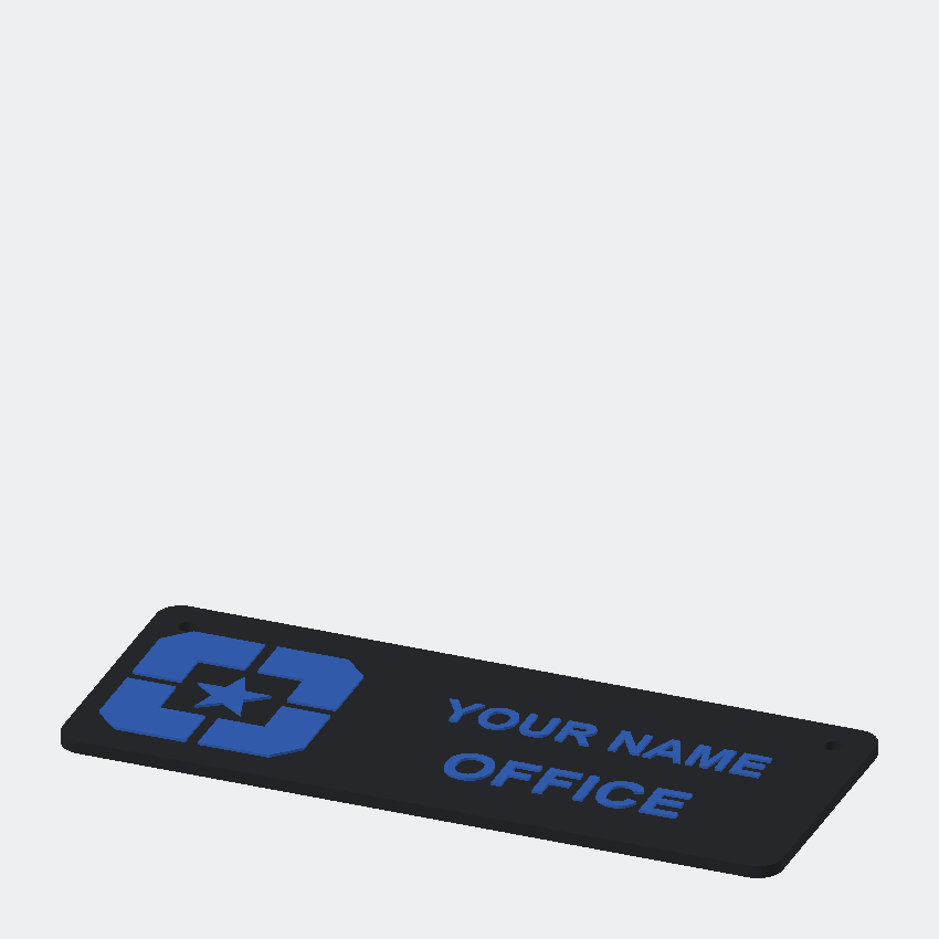 Personalized Lonestar office door sign preview
