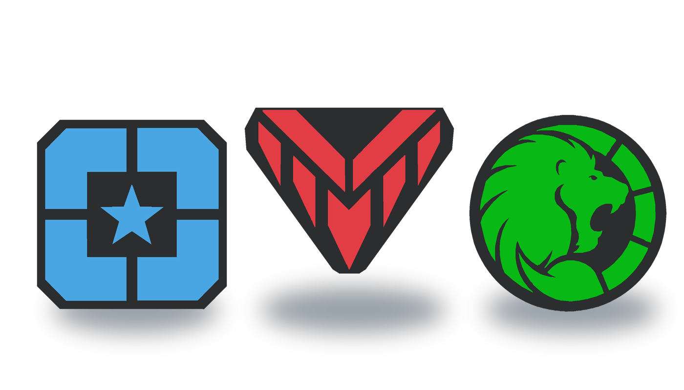 WARDOGS Lonestar, Valkyra, and Manticore faction desk logos